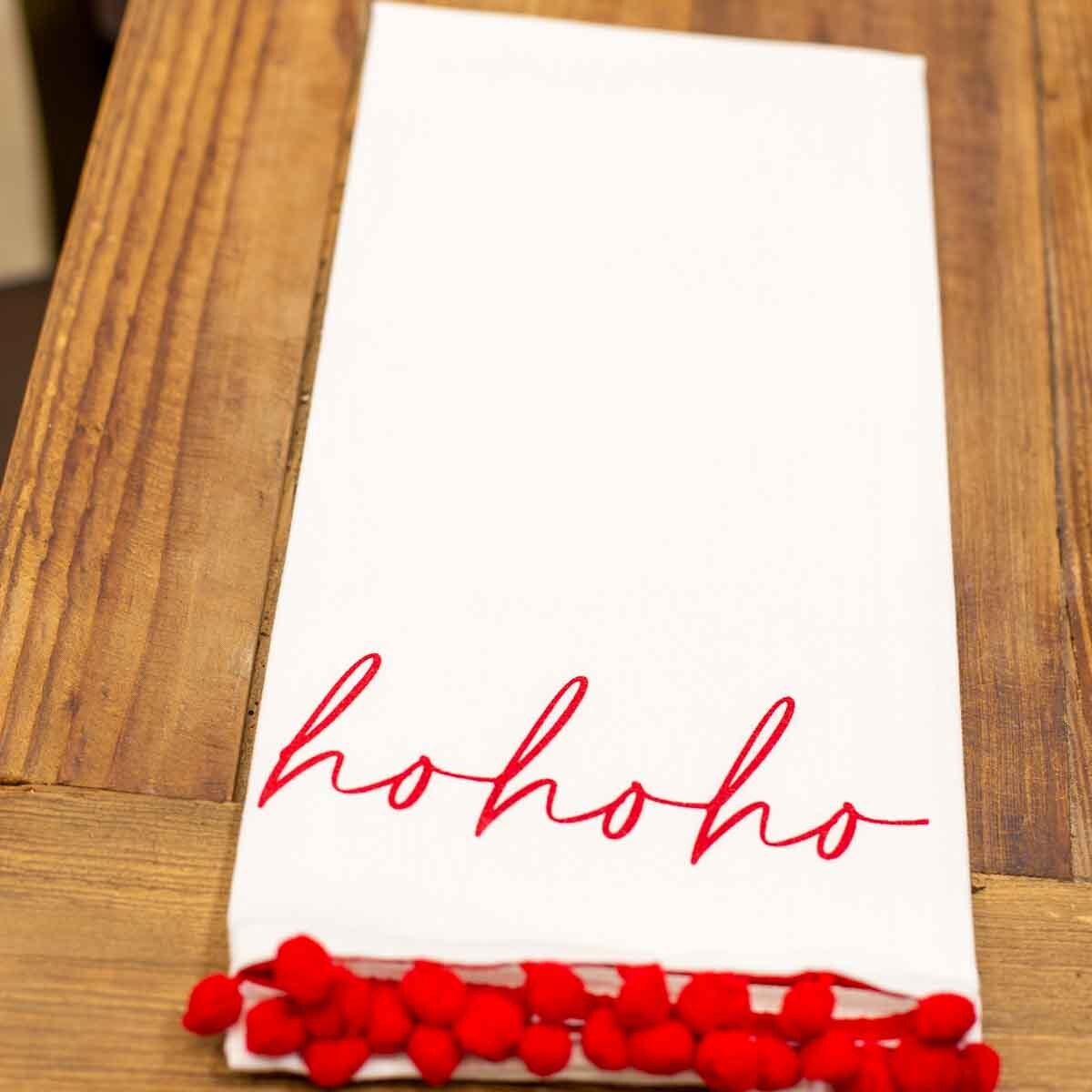 HoHoHo Pom Pom Hand Towel The Royal Standard